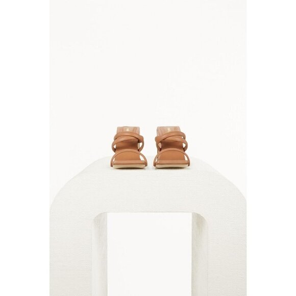 💕CULT GAIA💕 Letta Heel Sandals ~ Camel Brown 39 New Without Box - Picture 11 of 16